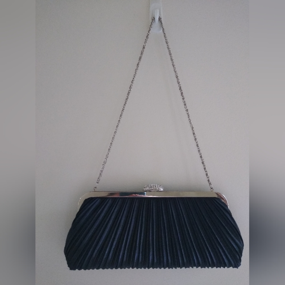 Kate Landry black event clutch